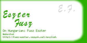 eszter fusz business card